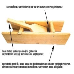 Doğal Çam Ağacından Zeytin Kırma Aleti-6 Adet